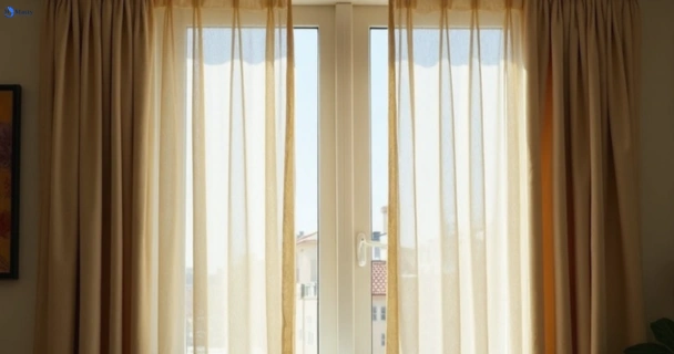 Dusty and dull curtains in rippleside-vic before steam cleaning